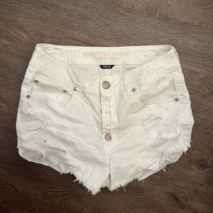 Bright white American Eagle cut off jean shorts